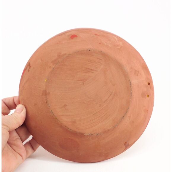 Hand Painted Pottery Bowl Plate Set Red Chili Peppers - Picture 6 of 6